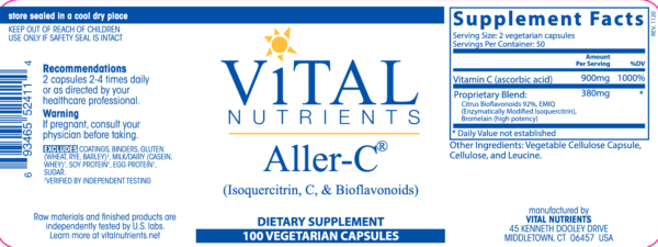 Aller-C supplements from Vital Nutrients