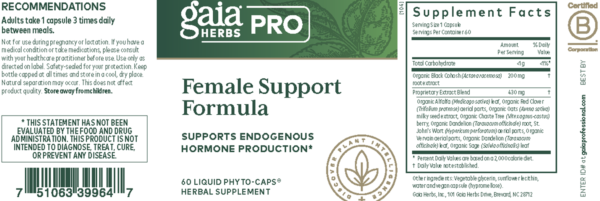 Female Support Formula PhytoCaps by Gaia PRO