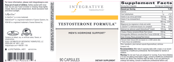 Testosterone Formula by Integrative Therapeutics